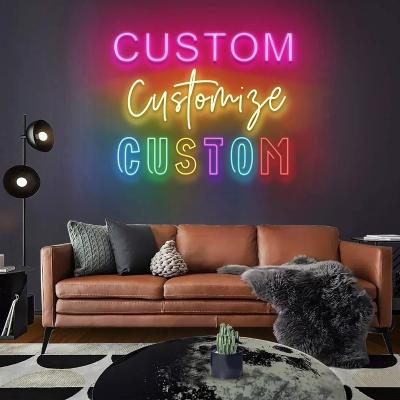 China Custom Easy Installation Neon Signs Dimmable LED Neon Light Sign Personalized for Wall Decor Wedding Logo Bedroom Aesthetic Anniversary Business for sale