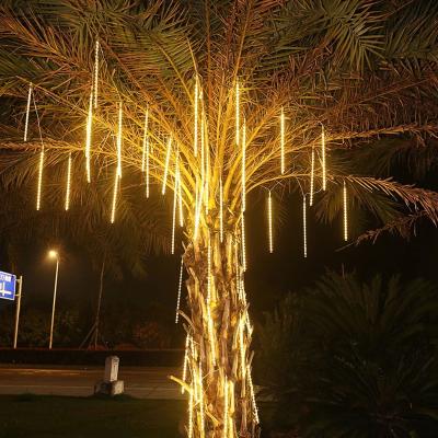 China Eco-friendly 8 Tube 30cm Waterproof 144 LED Tree Lighting Lamp Outdoor Lighting LED Light Meteor Rain Snowfall Christmas for sale