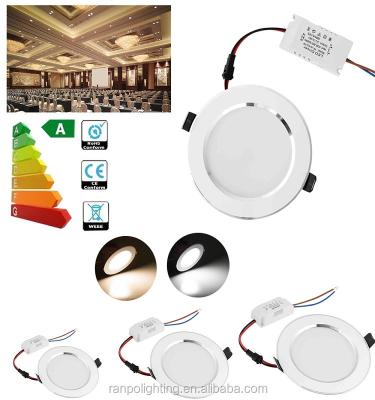 China Indoor Lighting Ranpo LED Downlights Dimmable 3W 5W 7W 9W 12W 15W 18W Recessed Ceiling Panel Light Cool White Indoor 85-265V for sale