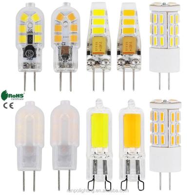 China Supermarket G4 G9 Silicone LED Corn Bulb 3W 4W 6W 8W Hot Selling AC/DC 12V Crystal Spotlight Lamp 220V Energy Saving for sale