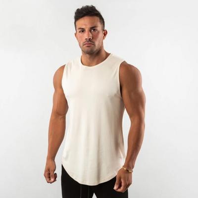 China 2021 Custom Logo Loose Fit Casual Men's Breathable Tank Tops Cotton Running Workout Athletic For Mans Fitness Gym Dryfit Knit Sweater Tops for sale