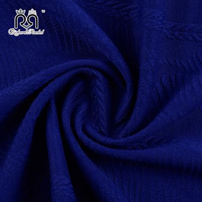 China OEM Anti-Static Ready Design Comfy Goods Cable Knit Jacquard Fabric Sweater Fabric for sale