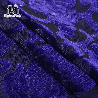 China RNR TEXTILE FLORAL DESIGN Anti-Static JACQUARD KNITTED VELVET FABRIC for sale