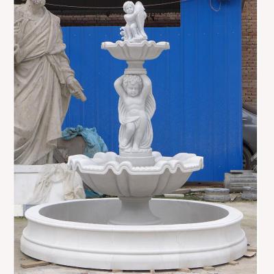 China Modern wholesale price handmade outdoor stone cheap granite fountain water garden decorative stone for water fountain with pot for sale