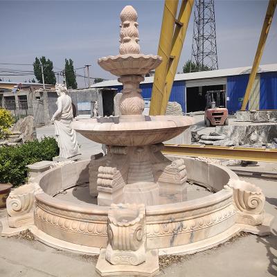 China Stone Fountain Marble Traditional Custom Handcrafted Water Fountain for sale