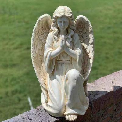 China Marble Handcrafted Custom Made Traditional Angel Stone Carving Statue for sale