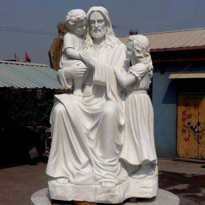 China Europe Life Size Statue Stone Religious Catholic Figure Jesus Jesus Marble And Children Statues For Outdoor Decoration for sale