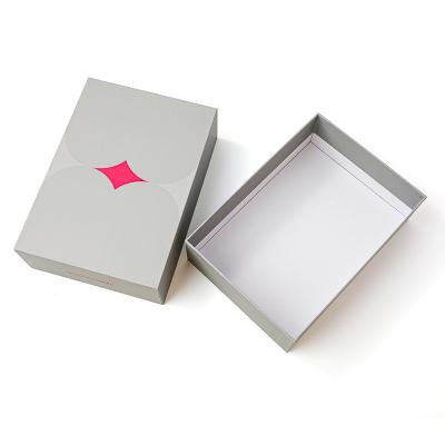 China Recycled Materials 2-Piece Clothing Paper Lid And Base Rigid Boxes Custom Clothes Gift Boxes for sale