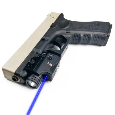 China Dropshipping Army Guns and Weapons Aluminum Alloy Tactical Flashlight Dot Laser Sight Integrated Led Blue Light with Picatinny Laser for sale