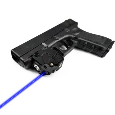 China Gun Accessories Dropshipping Self Defense Weapon Hunting Mounted Rechargeable Blue Laser Pistol and Strobe Gun Laser Flashlight 500lumen for sale