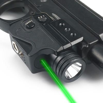 China Tactical Guns and Weapons Army Pistol Strobe Function Flashlight Green Laser Sight for Airsoft Guns and Weapons Army for sale