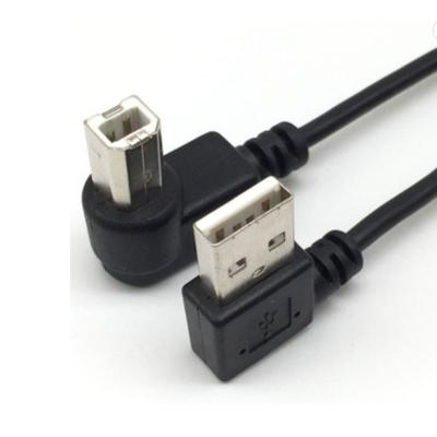 China Right Angle Electronics Products USB2.0 A Male To Left Angle USB B Male Printer Cable for sale