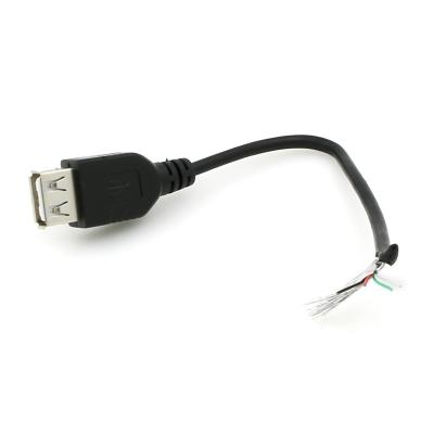 China High quality electronics products custom strippe charging usb one male female to bare wire open end cable for sale