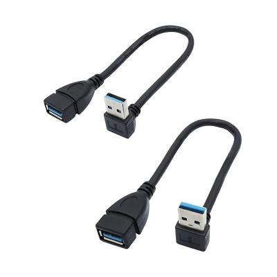 China Wholesale Electronics Products USB 3.0 One Female To One Male Down Angle Extension Cable for sale