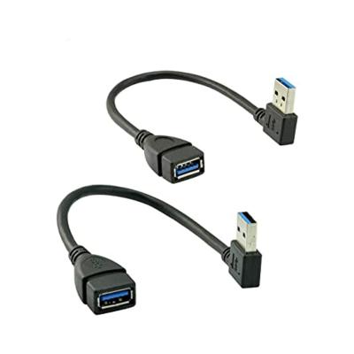 China Wholesale Electronics Products USB 3.0 One Female To Male Right Left Angle 90 Degree Extension Cable for sale