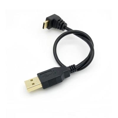 China Electronics Products USB 2.0 Type A Male To Down Angle Type C 90 Degree Male Cable for sale