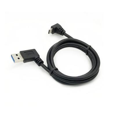 China Electronics Products Free Sample Fast Charging Left Angle Usb 3.0 A Male 90 Degree Down Type C Angle Cable for sale