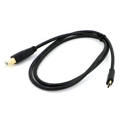 China Electronics Products Wholesale High Quality USB 2.0 B Male To Type C Data Male Power Charging Cable With Gold Plated Connector for sale