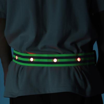 China 100% Polyester Safety High Visibility Belts Tie Up Race LED Reflective Positioning Belt For Running Number for sale