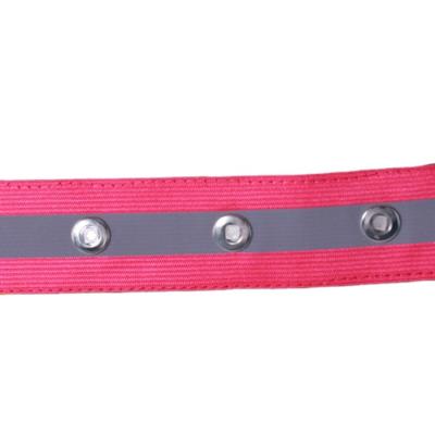 China USB INSTANT Fluorescence Waterproof Elastic Chargeable LED Heating Reflective Waist Belt for Recycling for sale