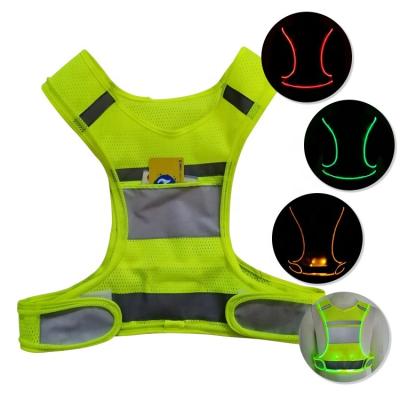 China High Quality Reflective Waterproof Running Light LED Strip Safety Vest Belt Cycling Custom for sale