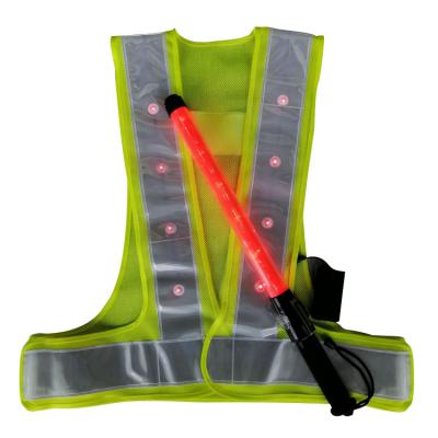 China Waterproof and with Rechargeable LED Siren Road Safety Check Security Baton Airport Security Light Stick for Work for sale