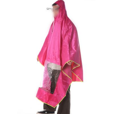 China Polyester Bicycle Raincoat Light Raincoats Single Person Raincoats LED Rain Poncho With Reflective Tape for sale