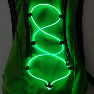 China Wholesale Outdoor Led Shoulder Backpack Bags For Women And Men Causal Daypacks With Led Lights For Walking Running for sale