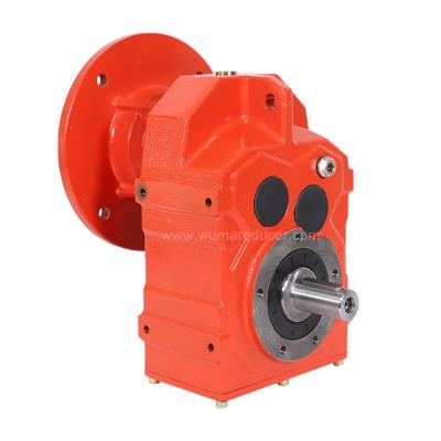 China Building Material Stores F77 87 Parallel Shaft 97 107 127 Helical Gear Box With Motor Fitted For Conveyor Belt for sale