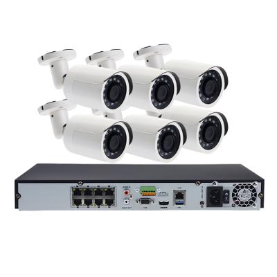 China Free shipping NIGHT VISION hik brand DS-7608NI-K2/8P plug and play with OEM 5mp camera 8 channel 6 bullet camera with three year warranty for sale