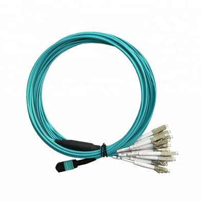 China FTTH FTTB FTTX network MPO to LC ptach cord 12 core patch cord cable jumper distribution package for sale