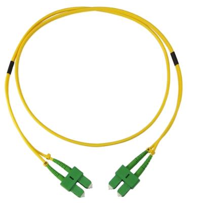 China FTTH SC/APC To SC/APC Duplex Single Mode Fiber Optic Patch Cord 1m Price for sale