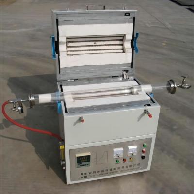 China De Thermische behandelings Tubulaire Oven Op hoge temperatuur 1200C PID van de kwartsbuis Te koop