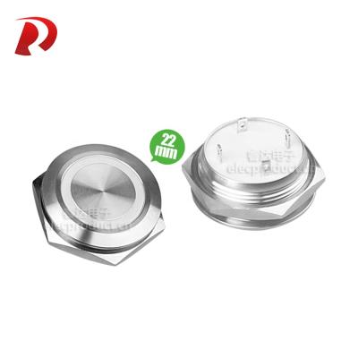 China Industrial Control Ultra-Thin Waterproof Stainless Steel 12/16/22 Mm Touch Switch With Light Metal Momentary Reset Short Push Button Switch for sale