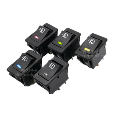 China Electrical Equipment Switch ASW-17D 35a 12vdc Automotive Double Pole Lighted Rocker Switch ASW-17D Rocker Switch Auto Switches for sale