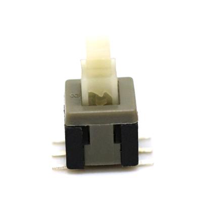 China KFC-01-580-0GZ 12V DC 0H1 6 Terminal 5.8x5.8mm Multi-Purpose Self-Latching Push Button Switch Reset Contact for sale