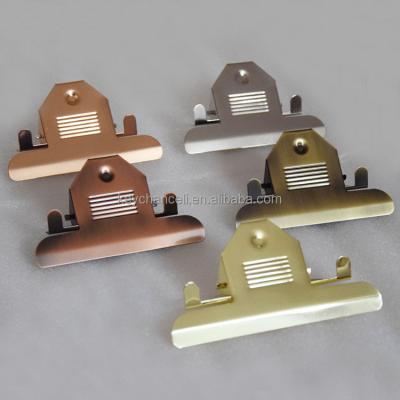 China Folder 120mm Silver Gold Rose Antique Bronze Gold Paper Clip Metal Clipboard Large Jumbo Clip for sale