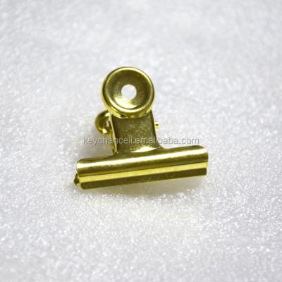 China school & Office Stationery 50mm Gold Advertising Clamp Metal Bulldog Spring Clip Clip for sale