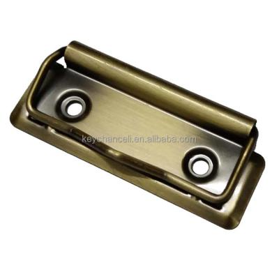 China Clipless Plastic Antique Bronze Edge Metal Clipboard And Hook 70mm For Wooden Board for sale