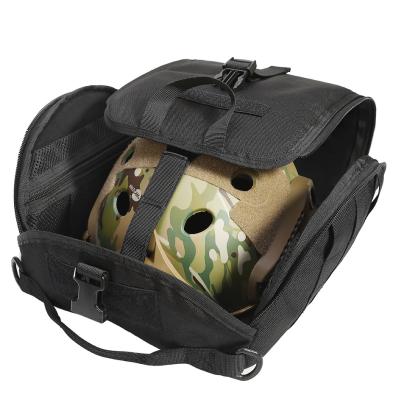 China Waterproof Wholesale Tactical Molle Helmet Pouch Molle Zipper Storage Helmet Bag Military for sale