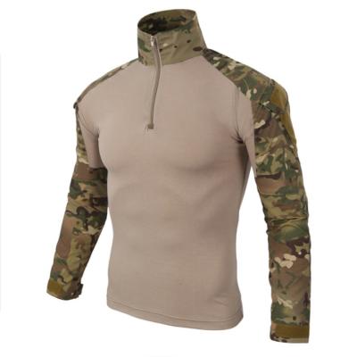 China Combat Breathable Tactical Shirt Long Sleeve Camouflage Military Airsoft Army T-Shirt for sale