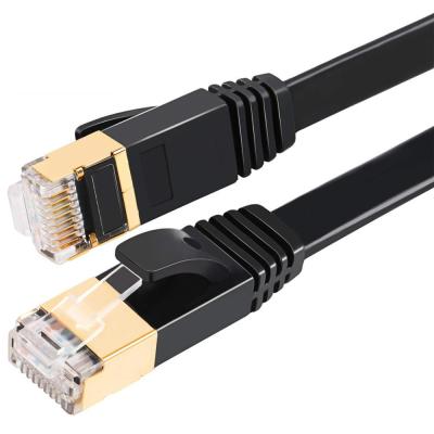 China Horizontal Communication Cable Glory Ethernet Shielded SSTP Lan Cable RJ45 Black Patch Tie Down Cable Cat7 for sale