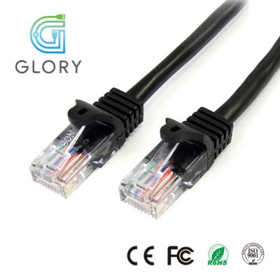 China Horizontal Ethernet Network LAN Patch Cable Black UTP from A.W.G. Glory CAT6 23 RJ45 Communication Cable 1m for sale