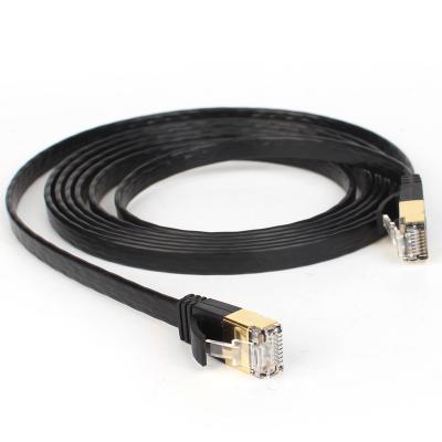 China Supports Data Transfer 600MHz Data Wire High Speed ​​Ethernet 3ft Bare Copper Flexible Flat Cat7 Cable for sale