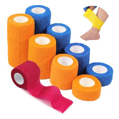 China Multifunctional Spandex Nonwoven Sports Bandage Bodyguard Elastic Bandage Easy Teardrop Sports Adhesive Tape for sale