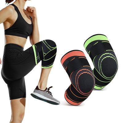 China Adult Amazon Knee Pads Outdoor Sports Volleyball Knee Brace Basketball Fitness Compression Adjustable Knee Pads for sale