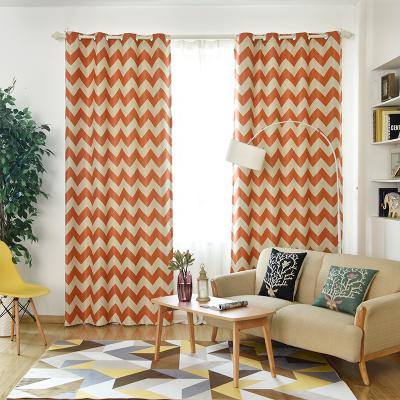 China Factory price cheap polyester print blackout insulated custom curtain for living room bedroom kitchen living room for sale