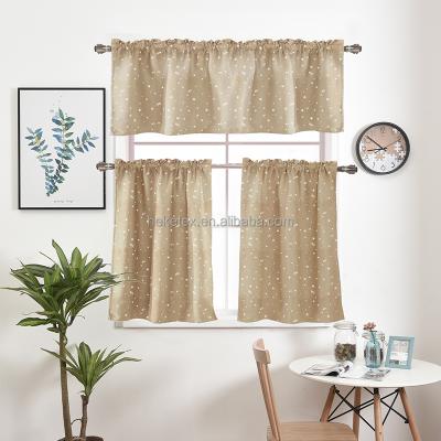 China Blackout Printed Polyester Truck Rod Pocket Curtain For The Yard Ready Made Short Yard Kitchen for sale