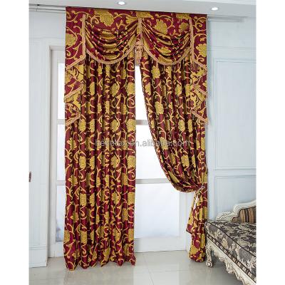 China Ready made and custom blackout polyester blackout stock jacquard curtain for living room bedroom for sale