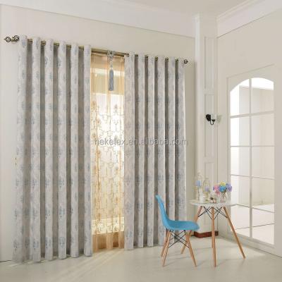 China Solid Gray Blackout Jacquard Drapes And Curtains Luxury For Living Room Blackout for sale